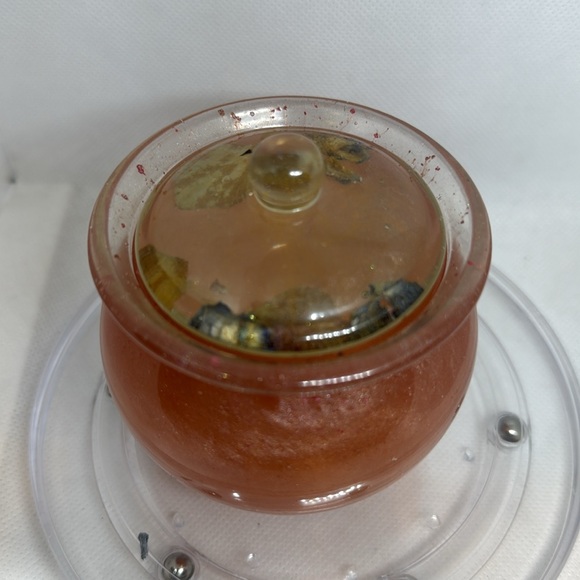Resin Jar with Lid in Orange - Picture 7 of 7